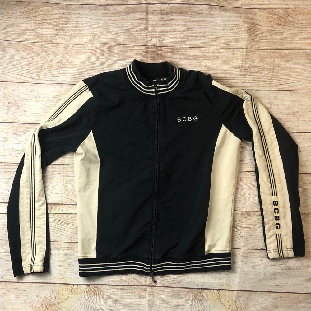 BCBGMaxAzria Black and Cream Utility Jacket 💚‎